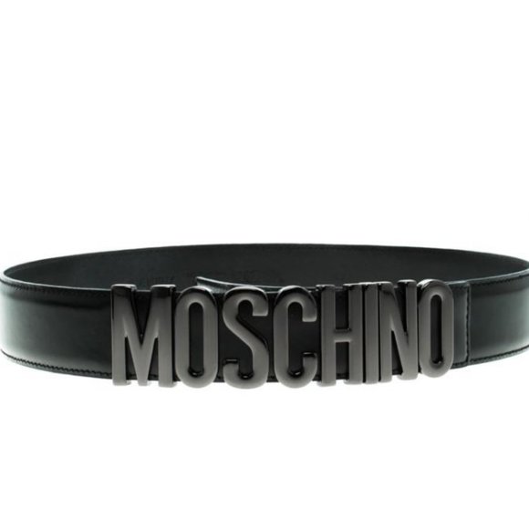 RARE 1.75 wide Moschino logo-lettering belt Size M/L NEW main image 6